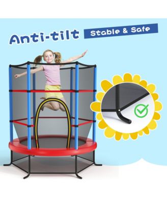 55" Kids Trampoline Bouncing Jumping Mat Recreational Trampoline