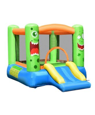 Kids Playing Inflatable Bounce House Jumping Castle Game Fun Slider 480W Blower