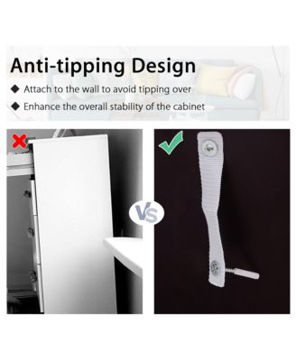 Storage Cabinet Freestanding Floor Cabinet Bathroom w/ Shutter Door