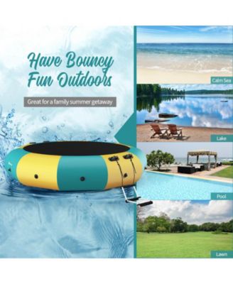 15FT Inflatable Water Bouncer Splash Padded Water Trampoline