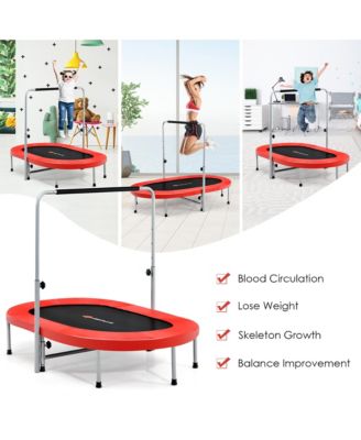 50'' Trampoline for 2 People Foldable Rebouncer