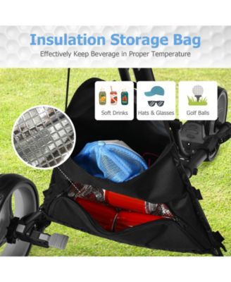 Folding 3 Wheels Golf Push Cart W/Bag Scoreboard