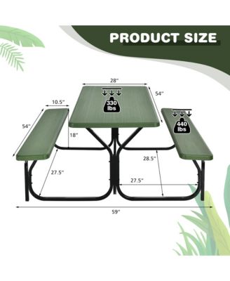 Picnic Table Bench Set Outdoor Backyard Garden Party Dining All Weather