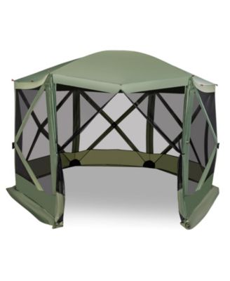 6-Sided Pop-Up Screen House Tent with 2 Wind Panels for Camping, 1.5 x 11.5 FT