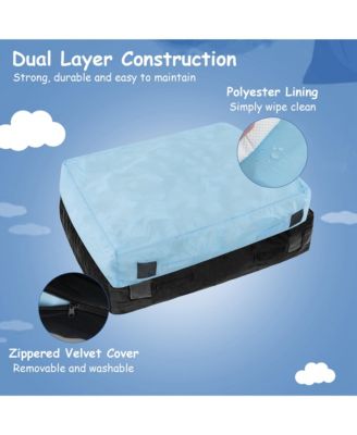 47" x 35.5" Crash Pad Sensory Mat with Foam Blocks and Washable Velvet Cover