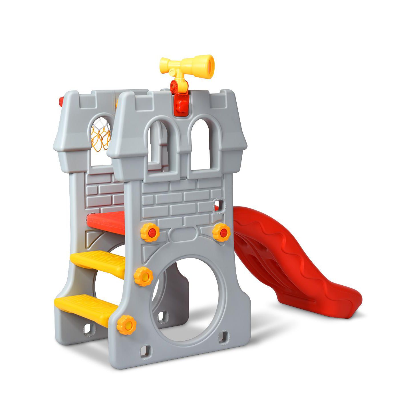 Детские игрушки Costway Children Climber Slide Set w/ Basketball Hoop and Telescope Toy — фото 5