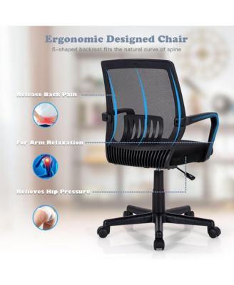 Mid-Back Mesh Chair Height Adjustable Executive Chair