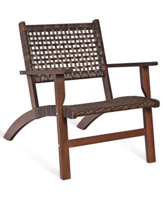 3PCS Patio Rattan Furniture Set Coffee Table