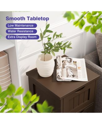 Bathroom Floor Cabinet Freestanding Storage Organizer w/ 3 Drawers