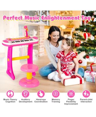 31 Key Kids Piano Keyboard Toy Toddler Musical Instrument w/ Microphone