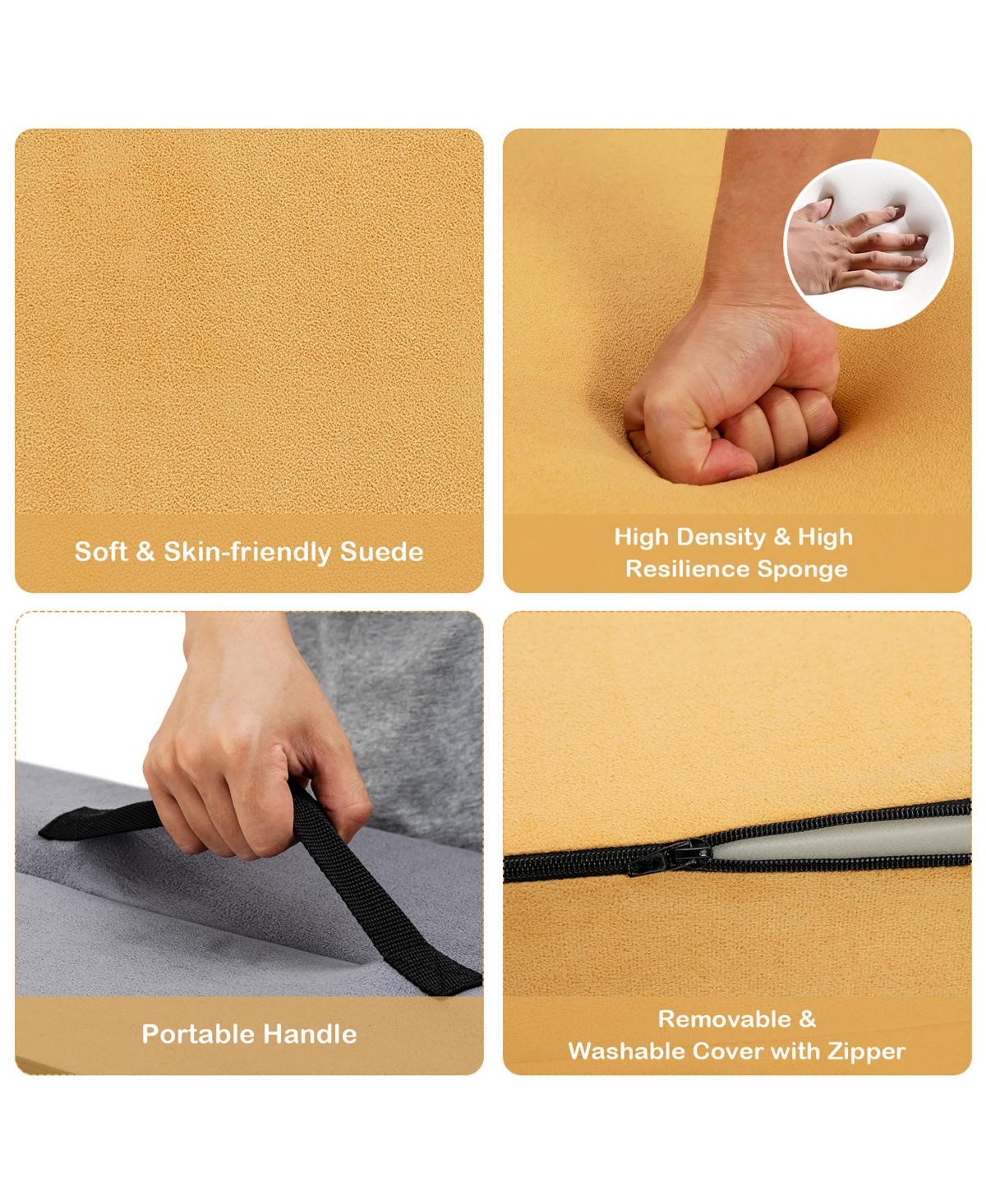 Costway 4-Piece Convertible Kids Couch or 2 Chairs Toddler