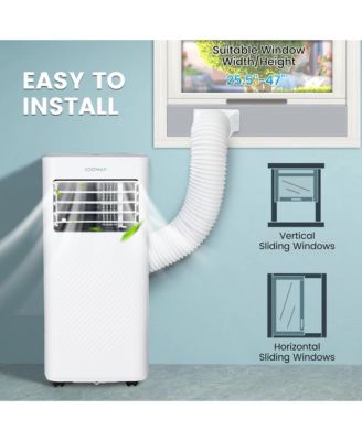 – 8000 BTU 4-in-1 Portable Air Conditioner with Cool, Fan, Dehumidifier & Sleep Mode