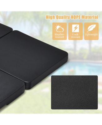 Patio 4pcs 13L Cantilever Offset Umbrella Base Heavy Duty Outdoor Square