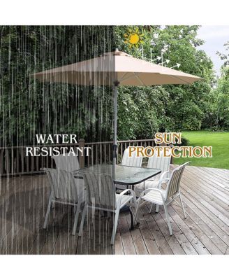 9' Patio Market Umbrella Table Aluminum Crank