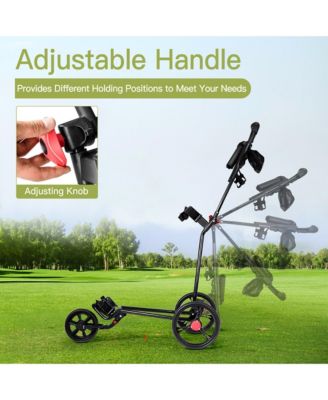 Foldable 3 Wheel Golf Pull Push Cart Trolley