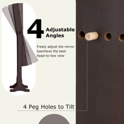 Mirrored Jewelry Cabinet Organizer Storage Stand w/LED Lights