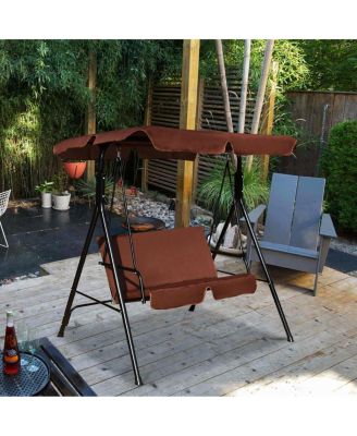 Loveseat Patio Canopy Swing Glider Hammock Cushioned Steel Frame Outdoor