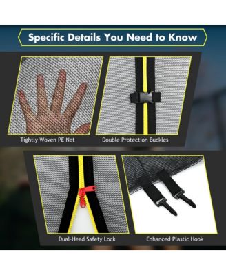 8FT Trampoline Safety Net Replacement Protection Enclosure Net