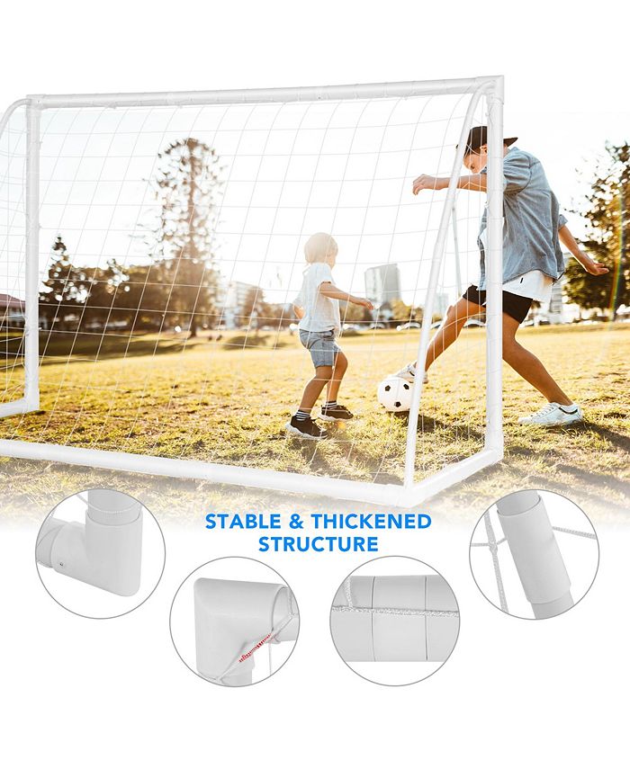 Forever Champ 4'x3' Kids Soccer Goal Set with Net, Ball, Pump, Target, Stakes, Cones - Complete First Soccer Goal for Kids Ages 3+ - Double Net | Buy Now with Express International