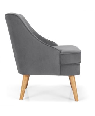 Accent Chair Velvet Upholstered Single Sofa with Legs