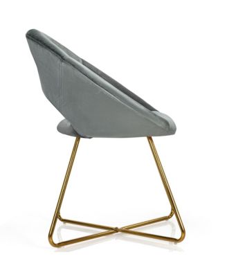 Modern Velvet Accent Chair Upholstered Vanity Chair