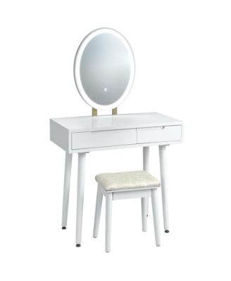 Vanity Makeup Table Touch Screen Dressing Table Stool Set