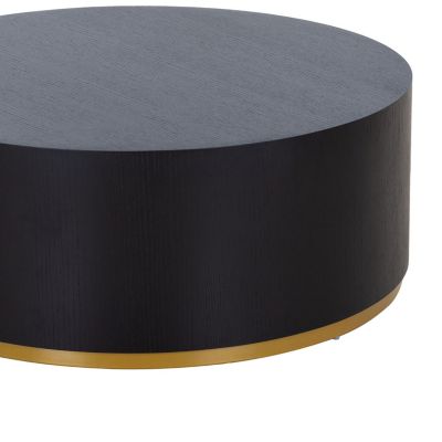 Streamdale Round Coffee Table Side Table For Living Room Fully Assembled Black