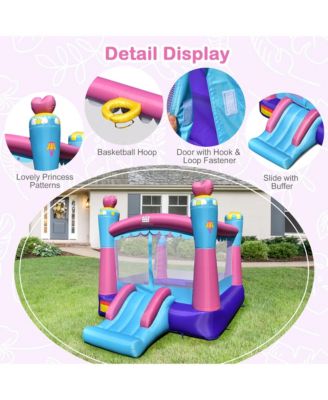 Inflatable Bounce House 3-in-1 Princess Theme Inflatable Castle without Blower