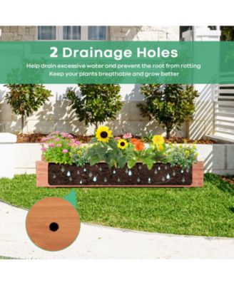 Wooden Decorative Planter Box for Garden Yard and Window