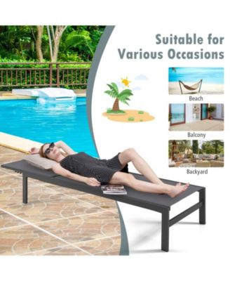 SUGIFT 6-Position Chaise Lounge Chairs with Rustproof Aluminium Frame