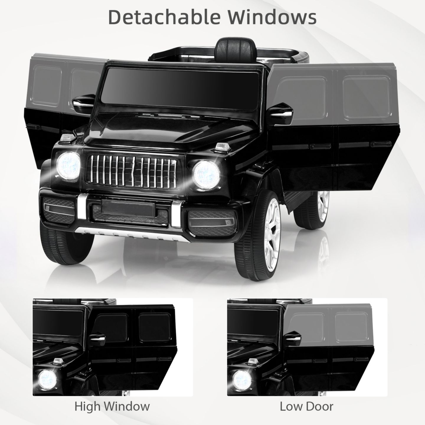 Детская игрушка Slickblue 12V Licensed Mercedes-Benz G63 Remote Control Ride-On Car, Fits 2 Kids, Ages 3+, цвет: Чёрный — фото 7
