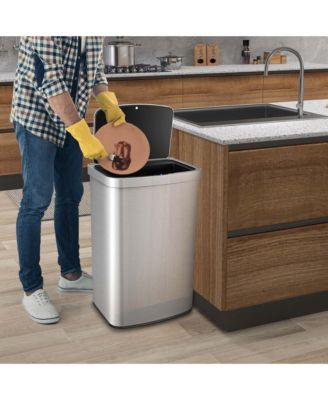 13.2 Gallon Step Trash Can Stainless Steel Airtight Garbage Bin for Home Kitchen