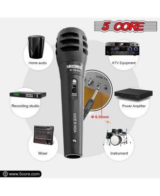 Microphone XLR Dynamic Mic Karaoke Singing Handheld Microfono Wired Professional Unidirectional 1/4 Plug In Cord Connection for Vocal DJ Music - PM-883