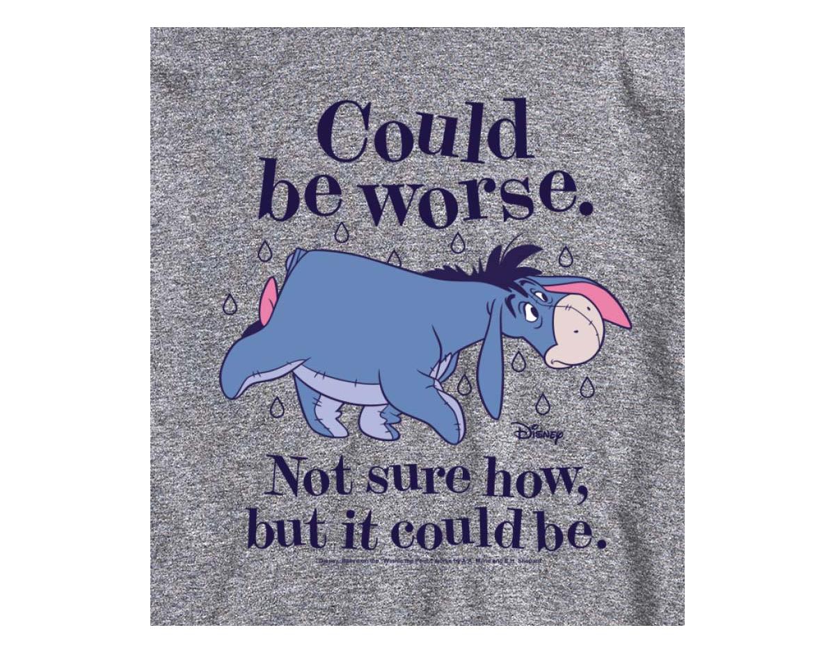 Airwaves Hybrid Apparel Could Be Worse Eeyore Mens Short Sleeve Tee In White
