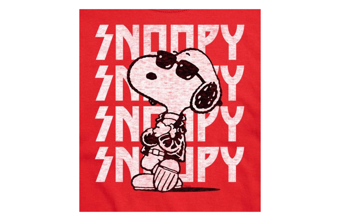 Мужская футболка AIRWAVES Hybrid Apparel Snoopy Rock Name Repeat Short Sleeve, цвет: Меланжевый — фото 8