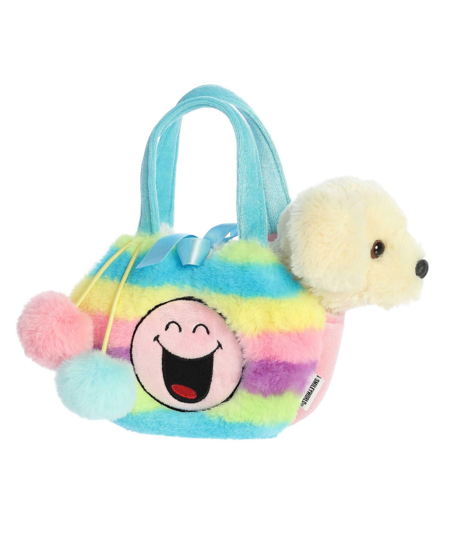 Детские мягкие игрушки Aurora Small Fancy Pals Rainbow Smileyworld Puppy Plush, 2-Piece Set — фото 1