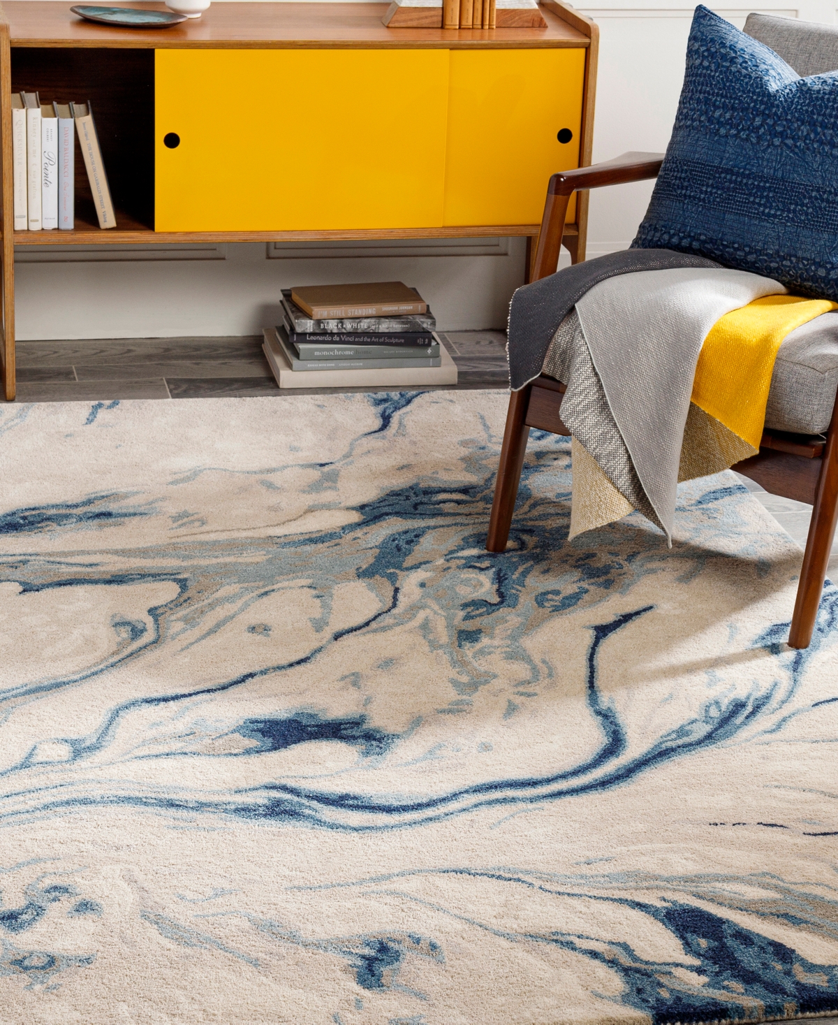 Surya Kavita 18415 Area Rug, 8' X 10' In Navy