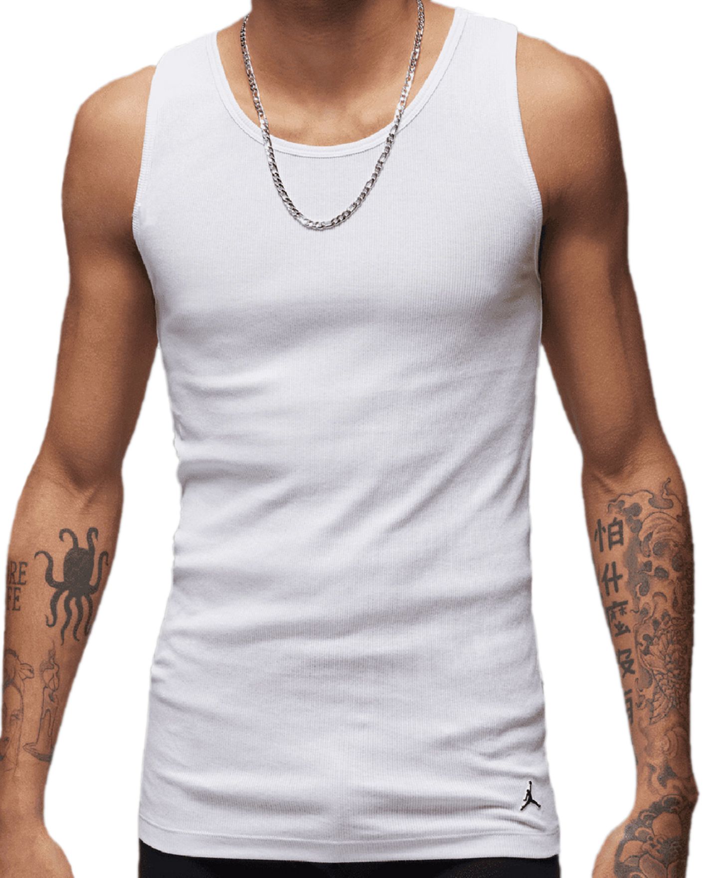 Мужские топы Jordan 2-Pack Flight Base Stretch Cotton Ribbed Tanks, цвет: Белый — фото 2
