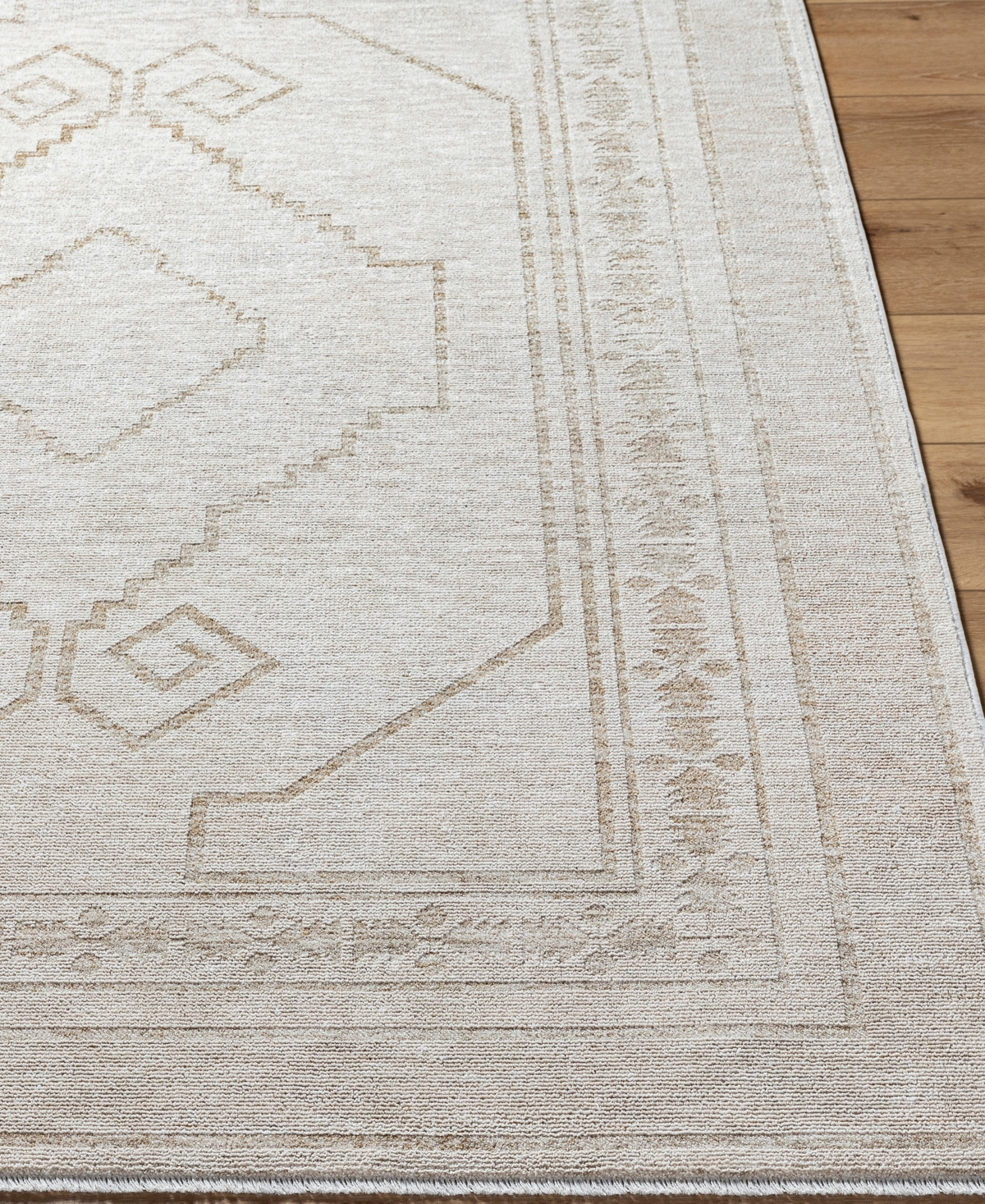 Surya Emory 527557 6'7"x9'6" Area Rug In Tan Beige