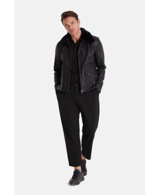 Men's Leather Jacket, Black