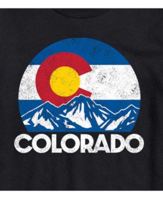 Hybrid Apparel Retro Colorado Flag Mountains Men's Short Sleeve Tee