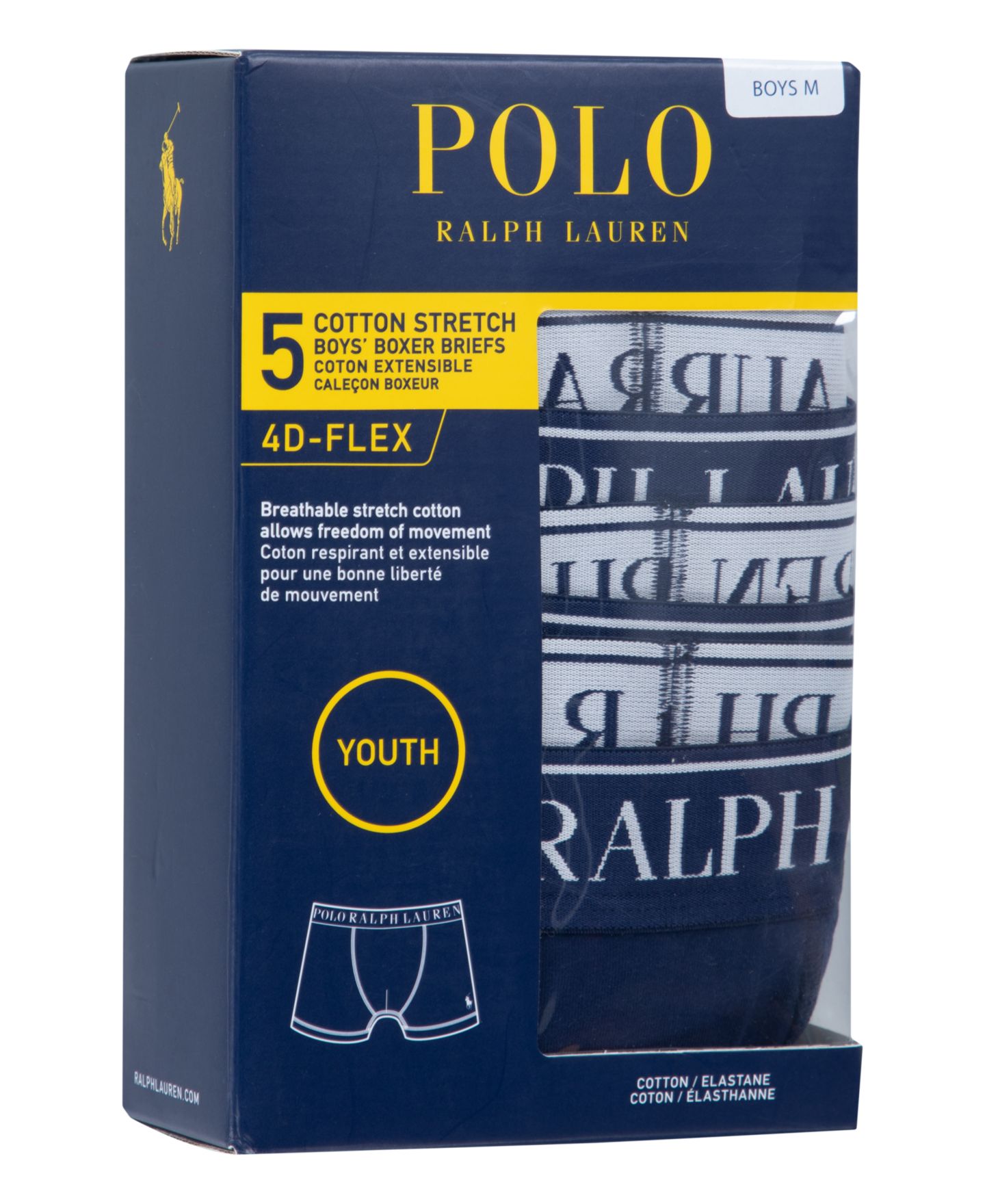 Трусы-боксеры, стрейч, 5 шт. — Polo Ralph Lauren, цвет: Тёмно-синий — фото 13