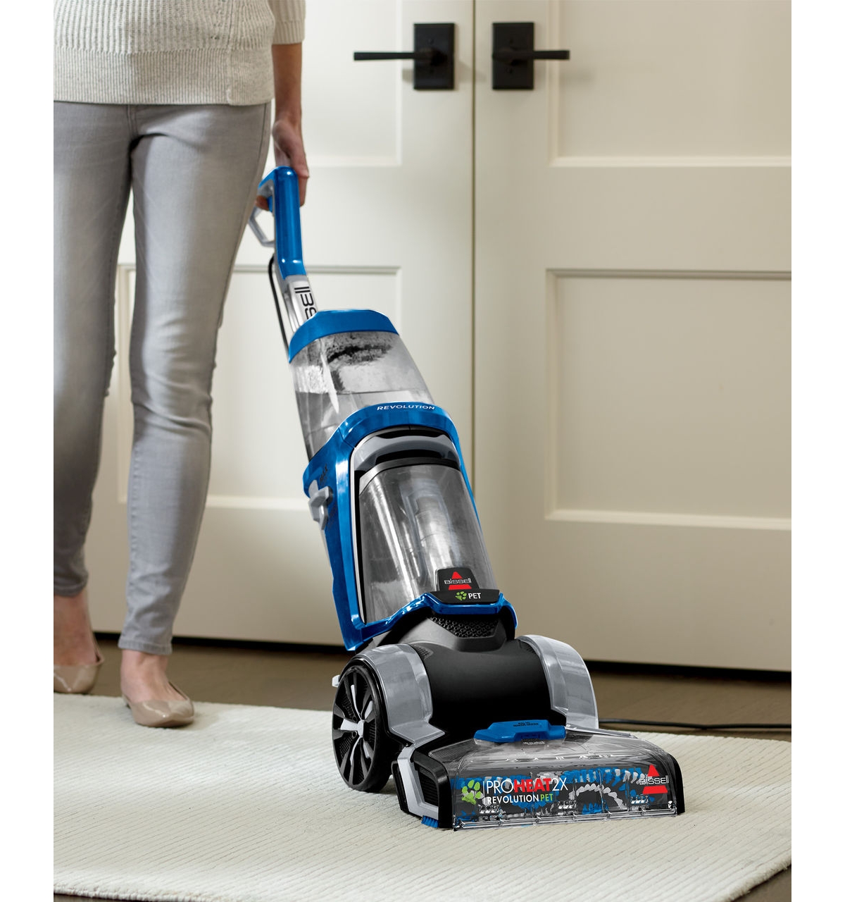 Shop Bissell Proheat 2x Revolution Pet Carpet Cleaner In Gray With Black And Blue Accents
