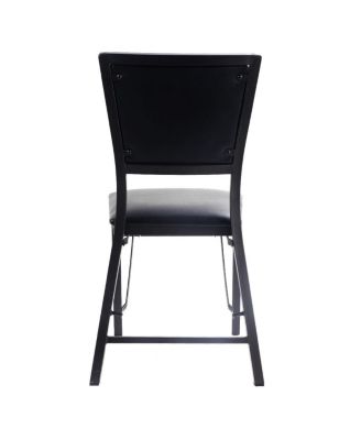 Set of 2 Metal Folding Dining Chair with Space Saving Design