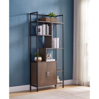 Streamdale Bookcase Walnut Oak Black
