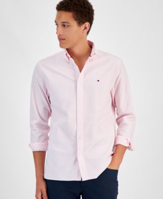Tommy Hilfiger - Men's Regular-Fit Striped Heritage Oxford Long-Sleeve Shirt