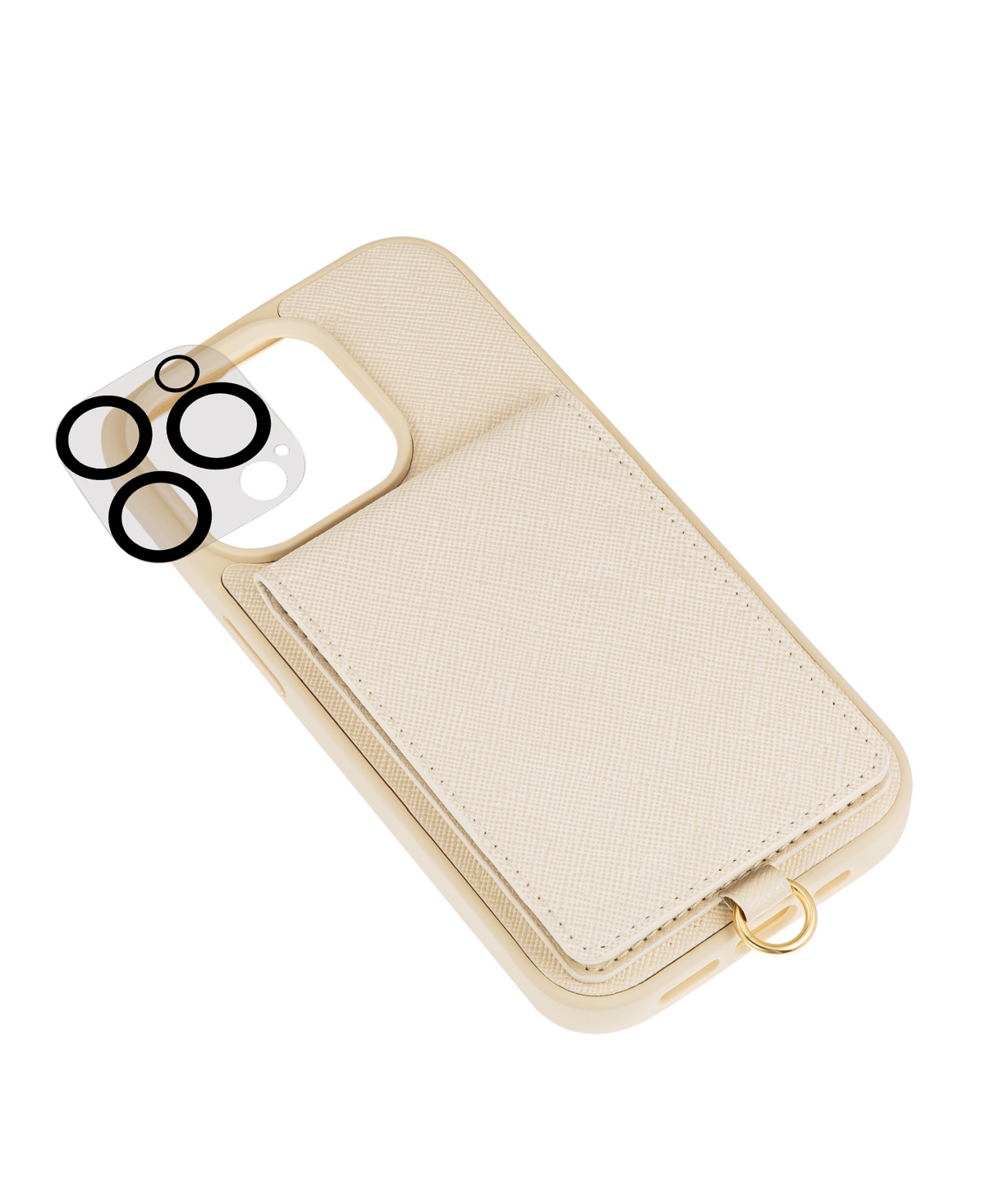 Anne Klein Women's Ivory Saffiano Leather Case Designed For Iphone 15 Pro Max In Ivory