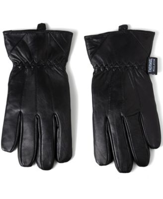 Mens Touch Screen Gloves Leather Thermal Lined Phone Texting Gloves