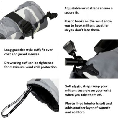 Men's Waterproof Ski Mittens 3M Thinsulate Winter Snow Sport Gloves