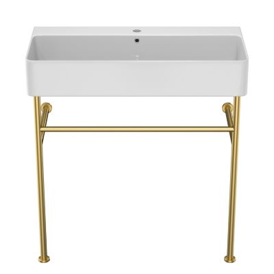  Bathroom Console Sink with Gold Legs